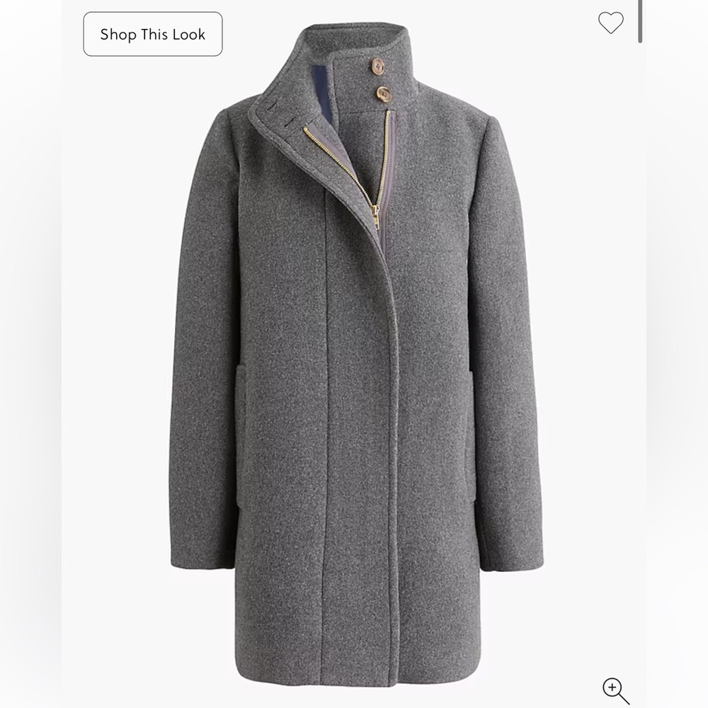 J. Crew Factory Gray Wool Blend Coat